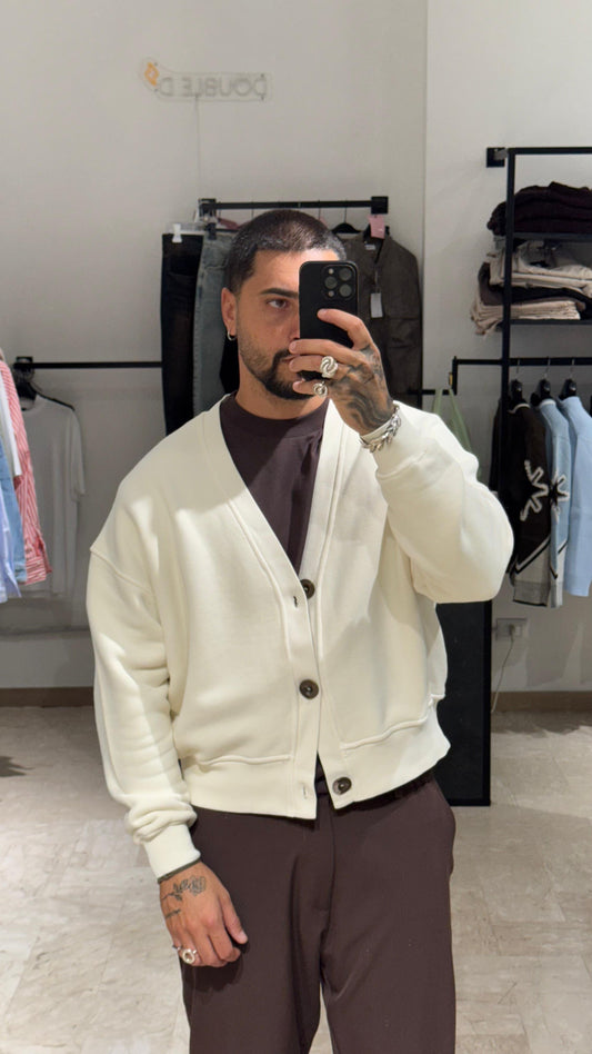 CARDIGAN PANNA CROP/OVER