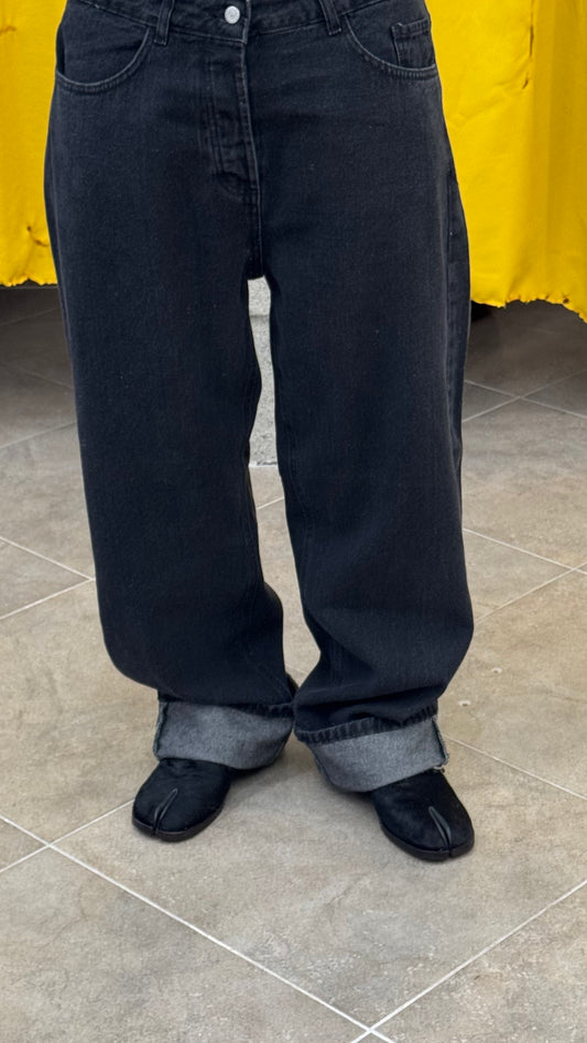 DENIM NERO SUPER BAGGY