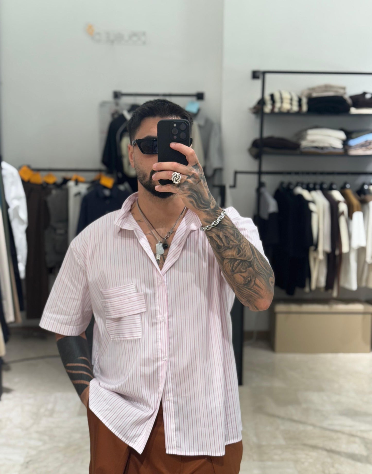 CAMICIA ROSA OVER