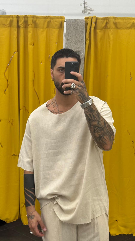 CASACCA BEIGE OVER TAGLIO VIVO