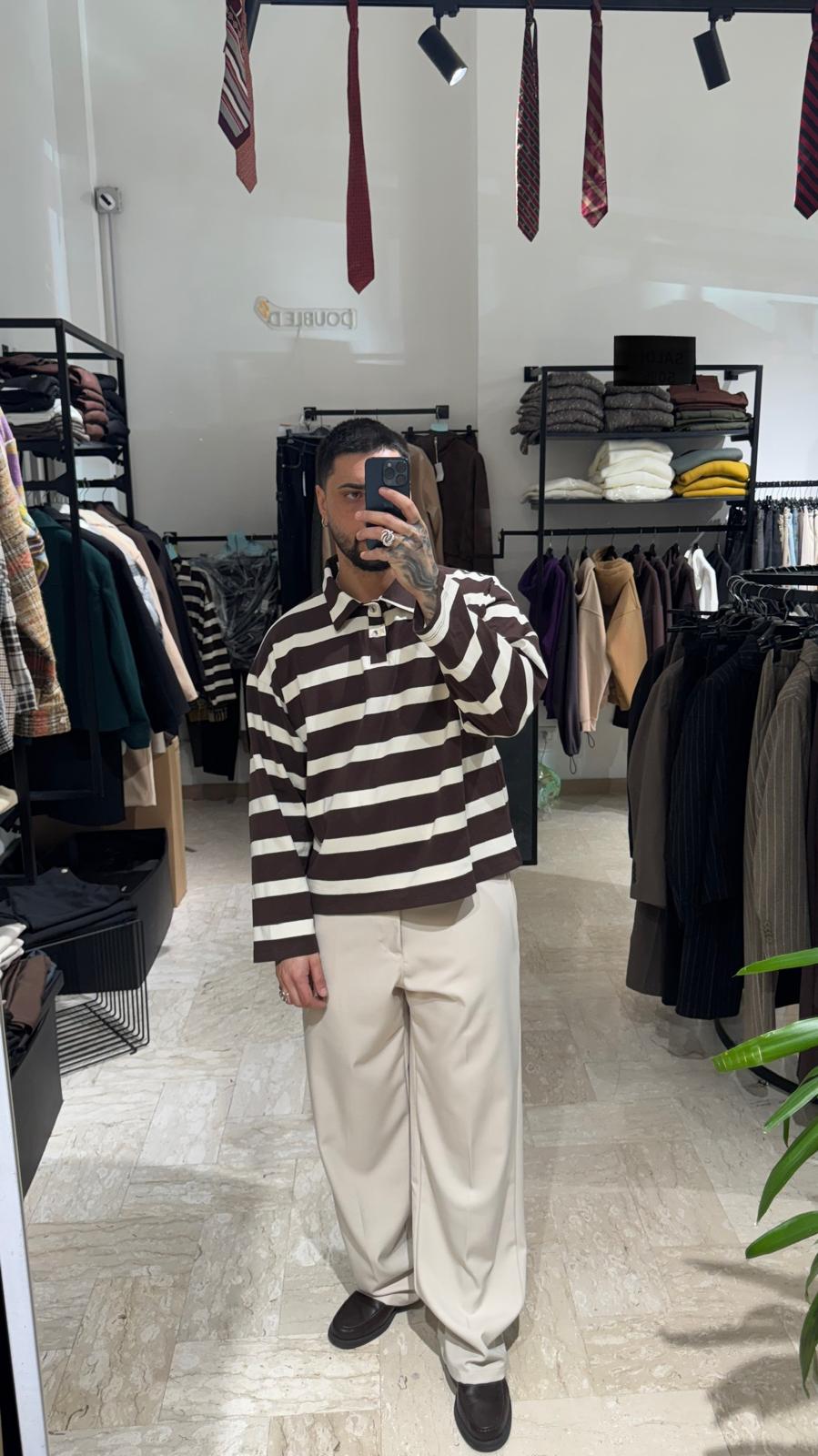 PANTALONE BEIGE FONDO LARGO