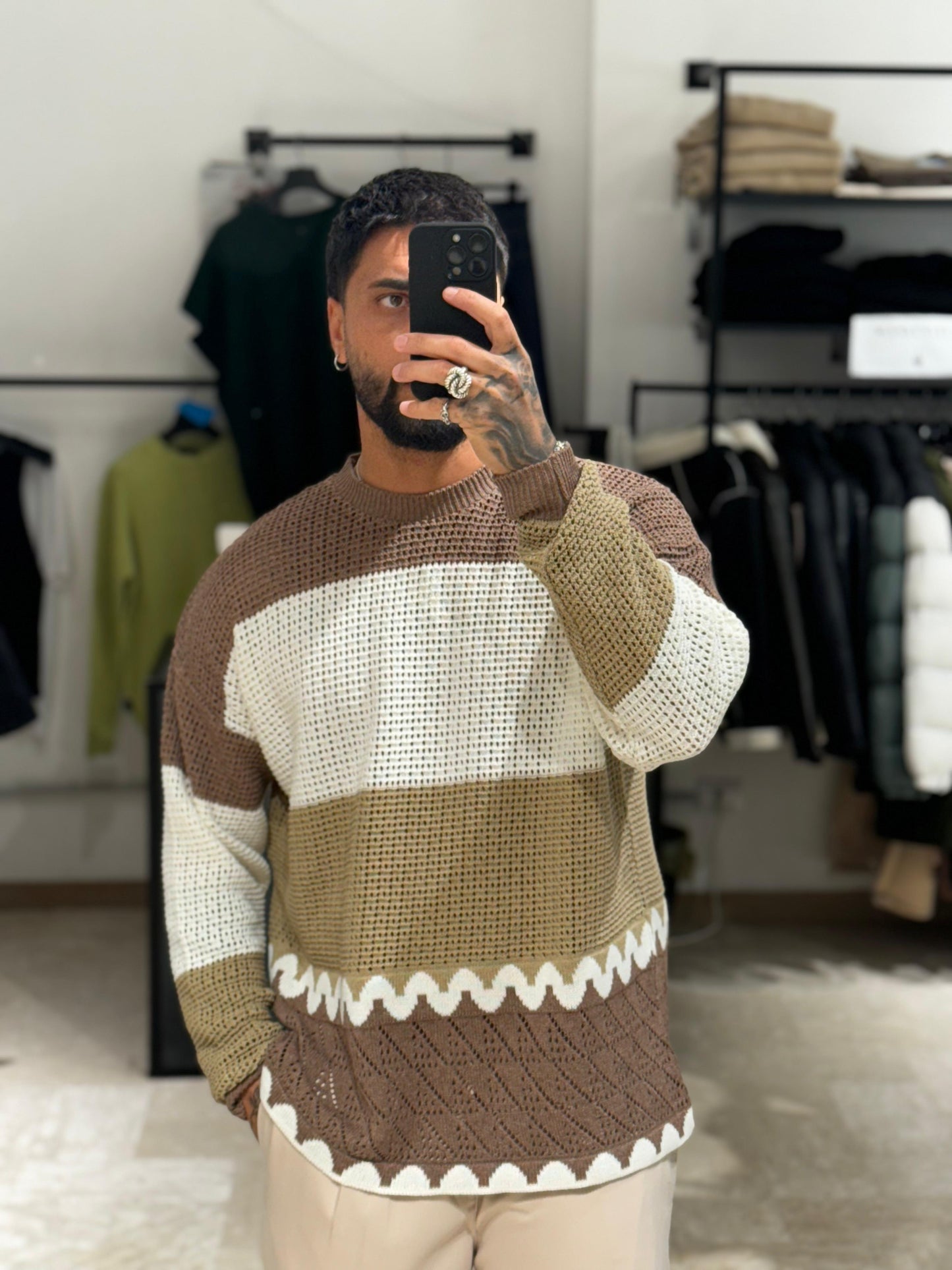 MAGLIONE MULTICOLOR TRAFORATO