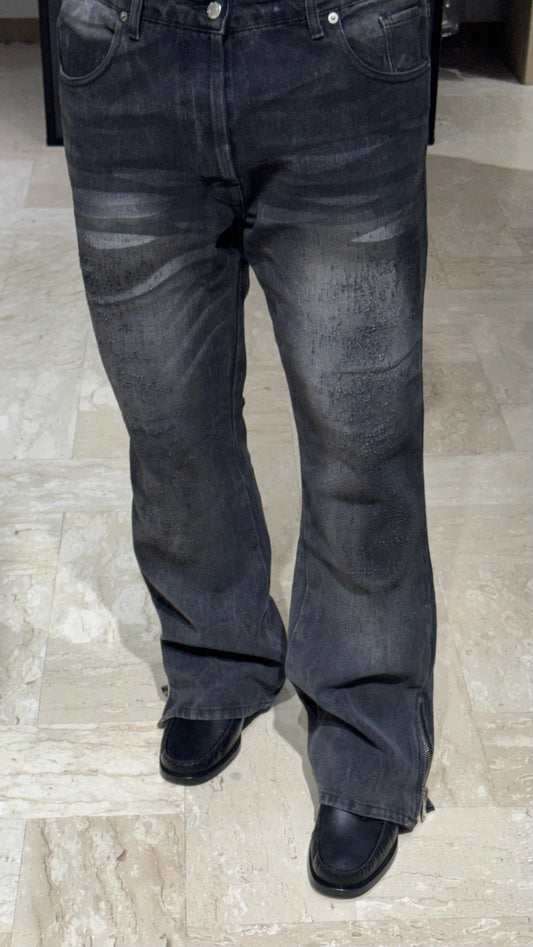 DENIM FLARE NERO