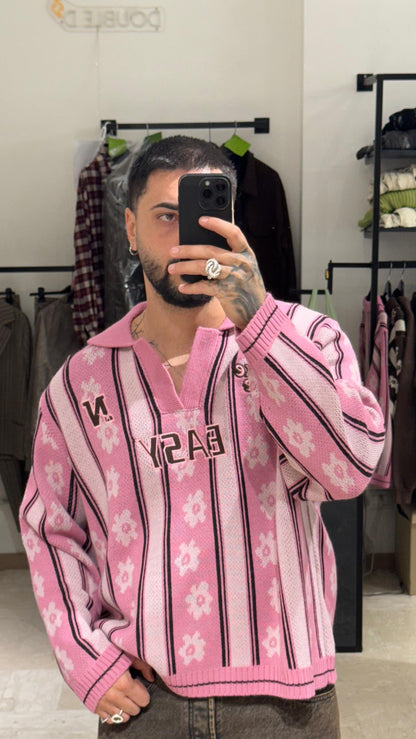 MAGLIONE ROSA FLOREAL