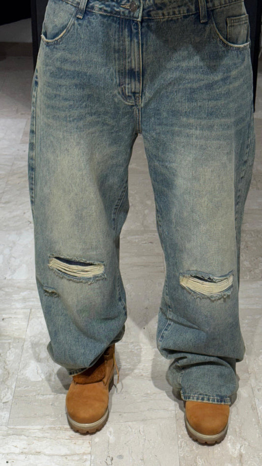 BAGGY SABBIATO CON ROTTURE