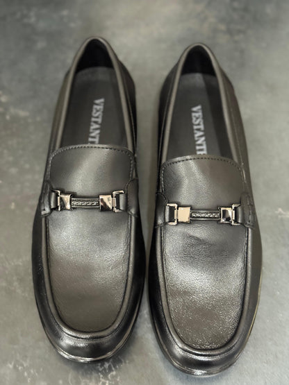 MOCASSINO NERO OPACO