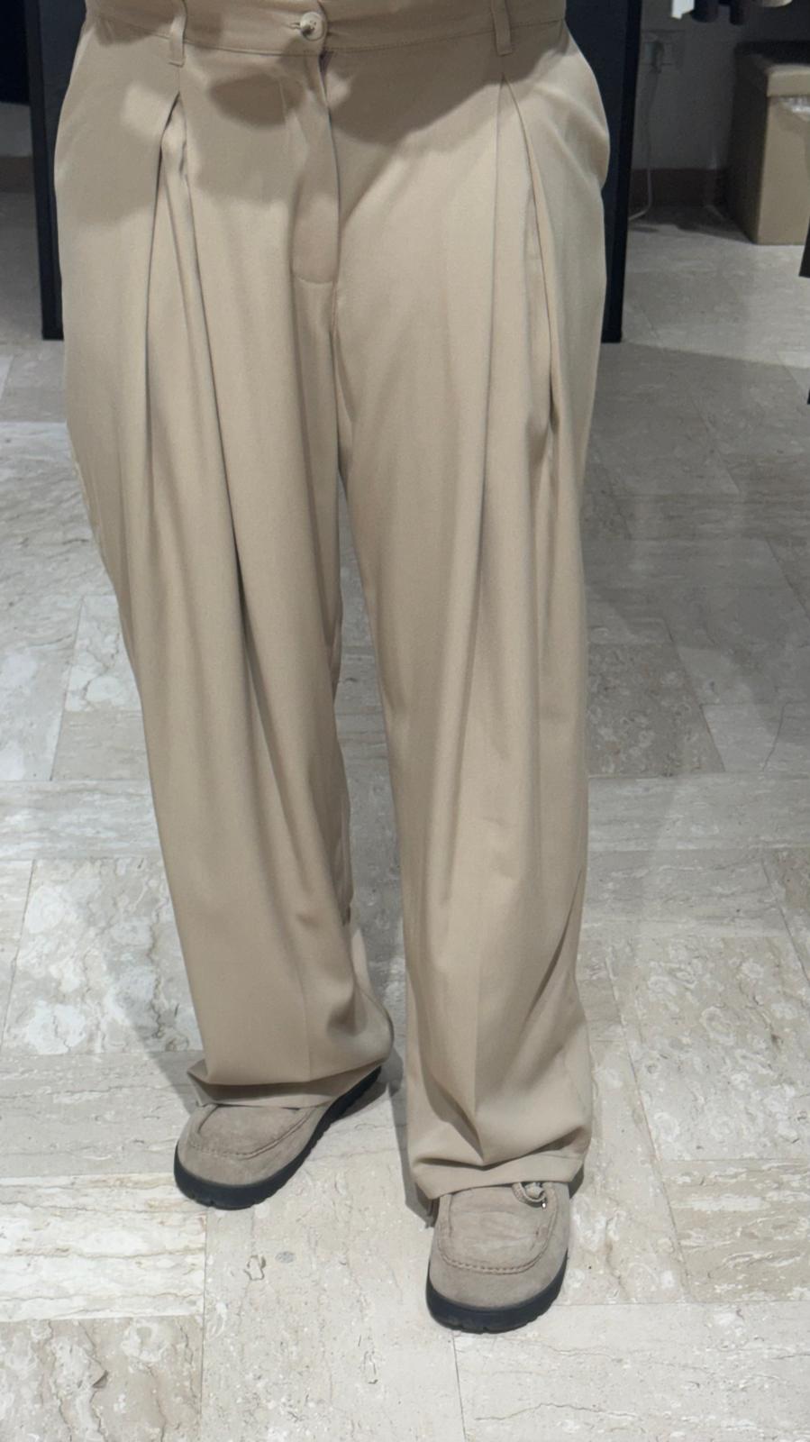 PANTALONE BEIGE DOPPIA PENCE