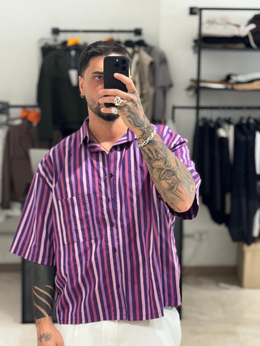 CAMICIA VIOLET CROP OVER