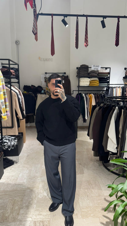 PANTALONE PIOMBO FONDO LARGO