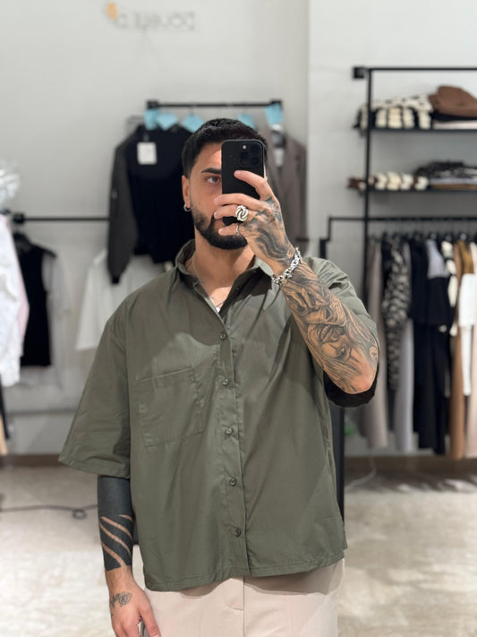 CAMICIA VERDONE CROP