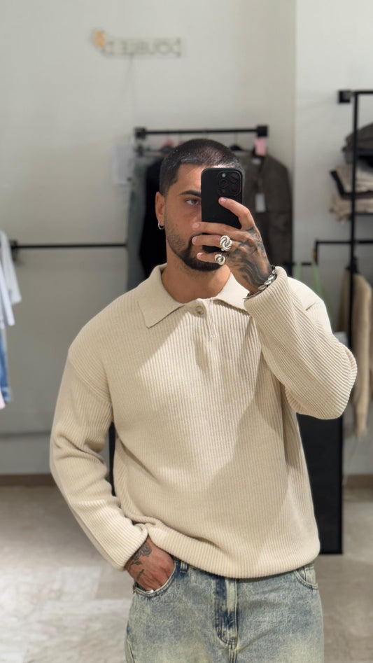 POLO/MAGLIONE BEIGE OVER