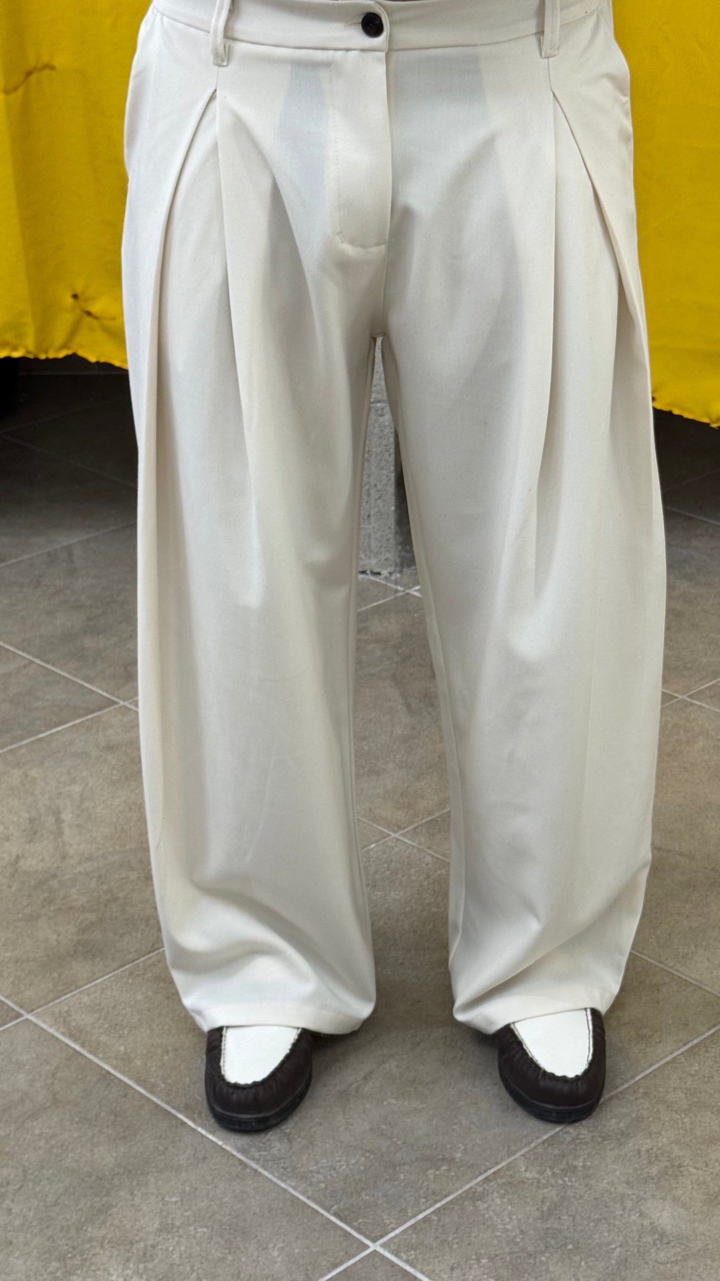 PANTALONE CREMA DOPPIA PENCE