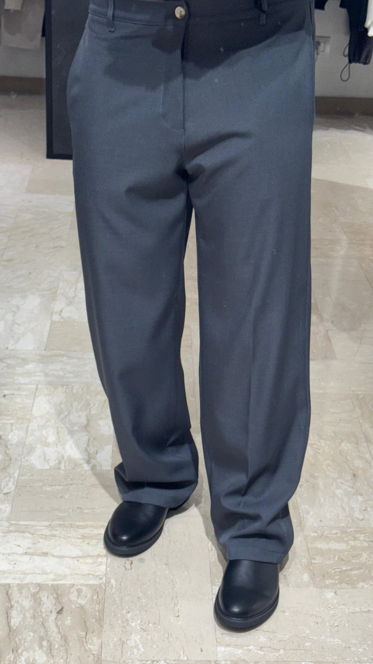 PANTALONE PIOMBO FONDO LARGO