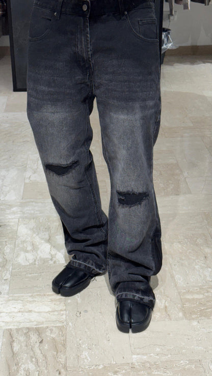 DENIM FLARE NERO SFUMATO