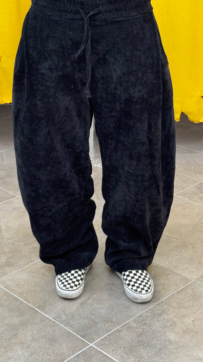 PANTALONE BALLOON NERO MARMORIZZATO