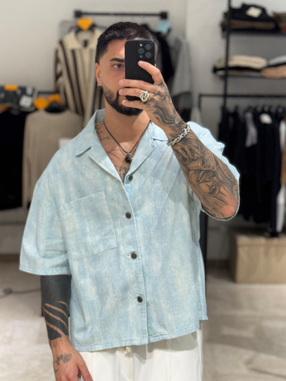 CAMICIA DENIM CROP