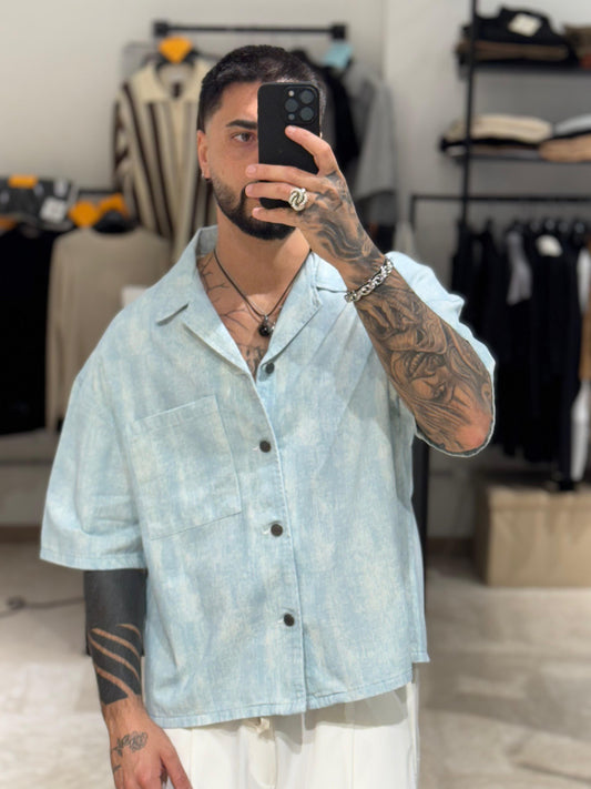 CAMICIA DENIM CROP