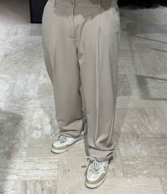 PANTALONE BEIGE  FONDO LARGO