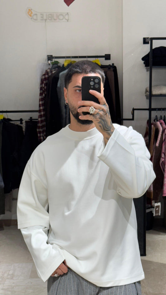 LONG SLEEVE BIANCA DOPPIA MANICA