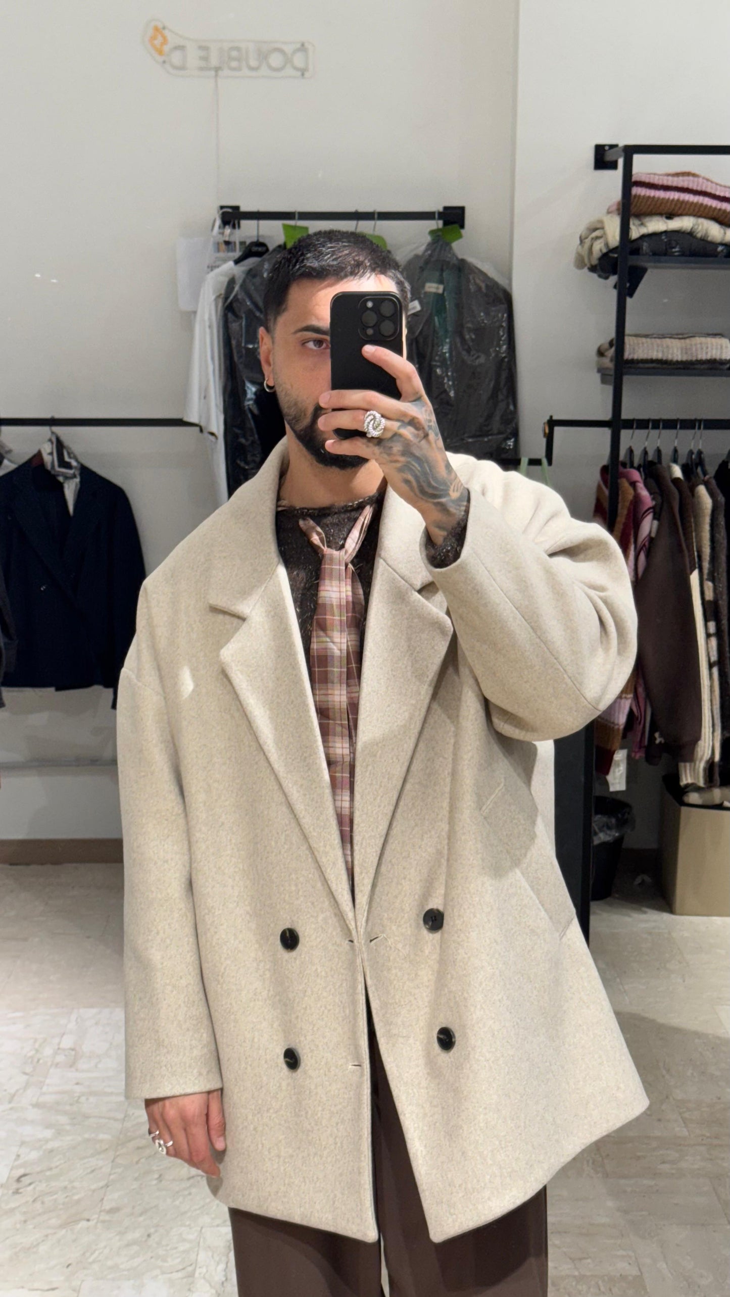 CAPPOTTO BEIGE OVER SIZE